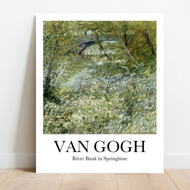 River Bank i Springtime av Vincent van Gogh Poster (Van Gogh's Vibrant Spring: Riverbank in Bloom! High-quality poster)
