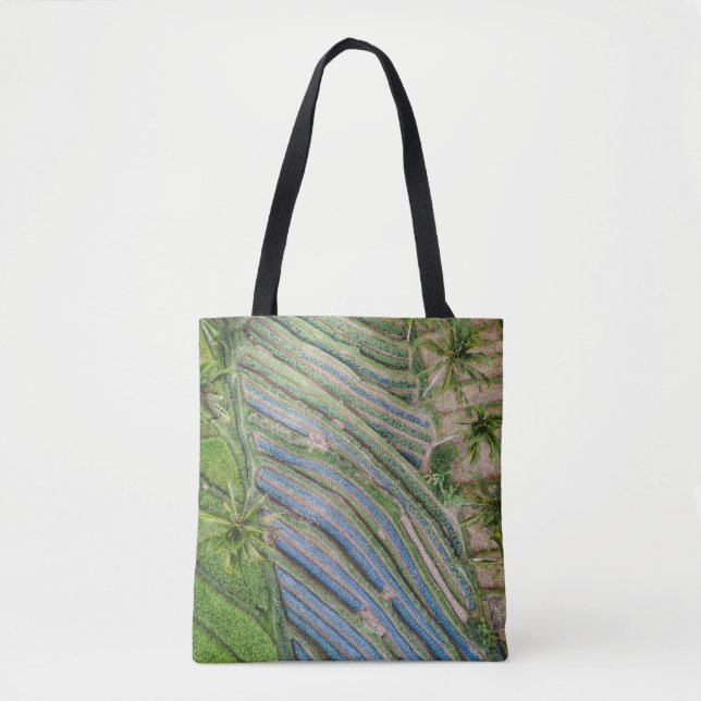 River between coconut trees painting tygkasse (Framsida)