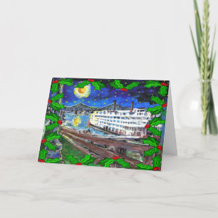 River Boat-julkort Helgkort