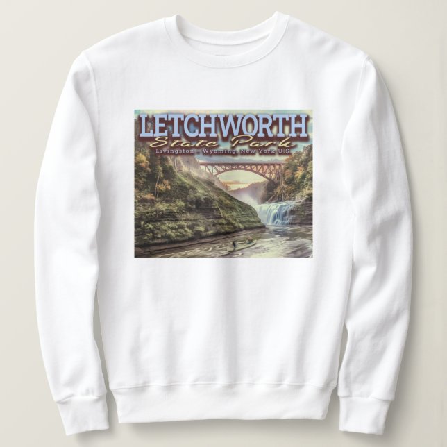 RIVER CANOEING - LETCHWORTH STATE PARK - NEW YORK T SHIRT (Design framsida)