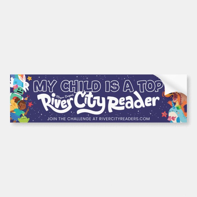River City Readers Bumper Sticker Bildekal (Framsidan)