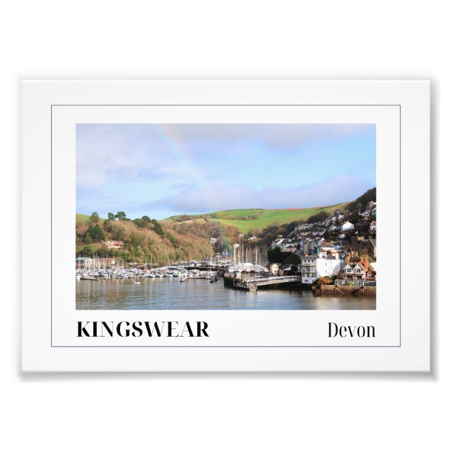 River Dart Rainbow, Kingswear, Devon Fototryck (Framsidan)