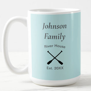 River House anpassat familjenamn etableringsår Kaffemugg