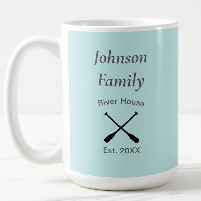 River House anpassat familjenamn etableringsår Kaffemugg (Skapare uppladdad)