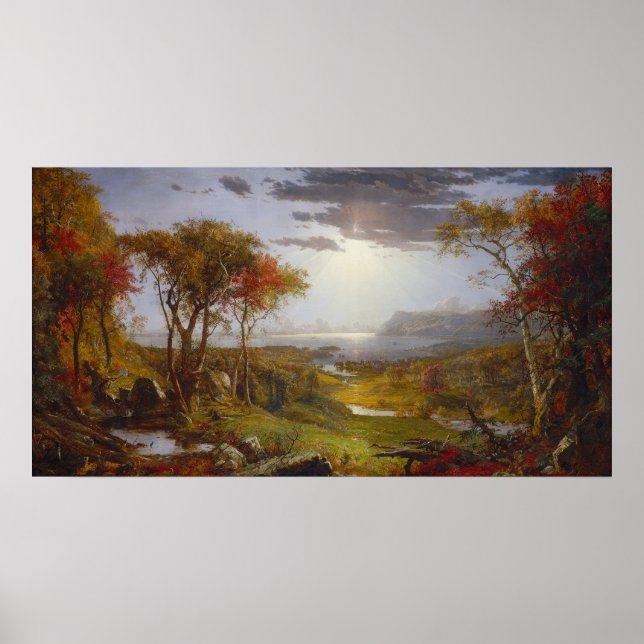 River Hudson - Jasper F. Cropsey Fine Art Poster (Framsidan)