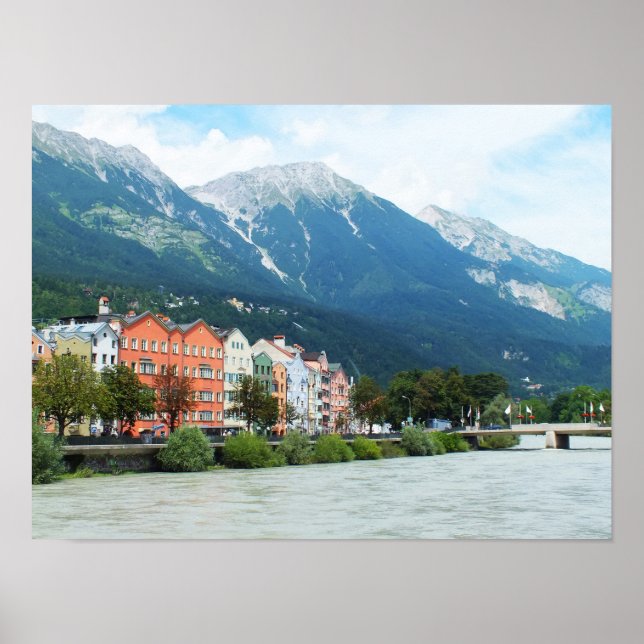 River Inn i Innsbruck Poster (Framsidan)