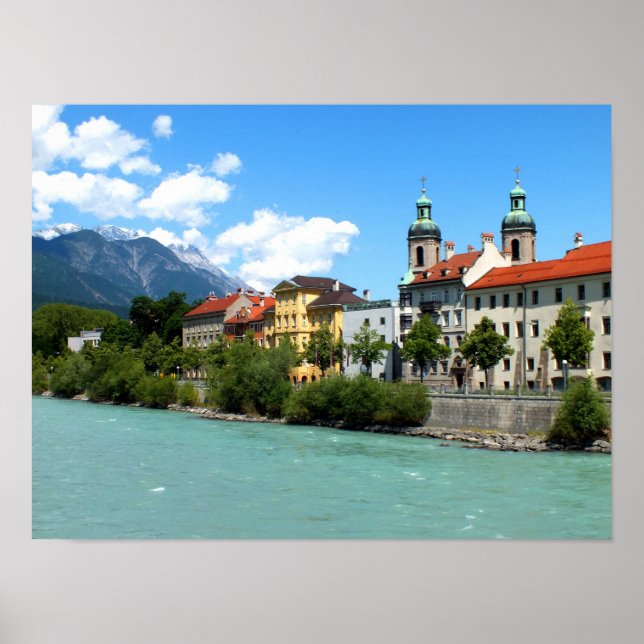 River Inn i Innsbruck Poster (Framsidan)