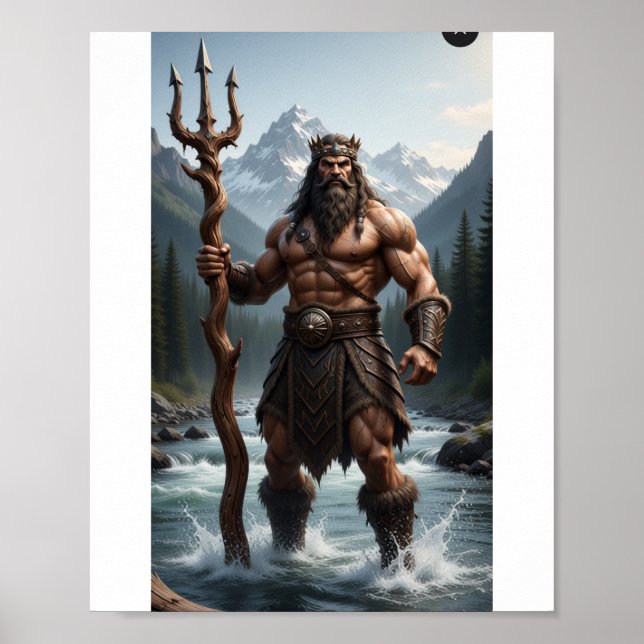 River King Trident Bergs Warrior Affisch (Framsidan)