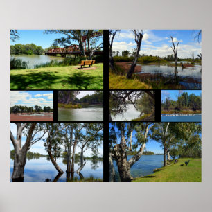 River Murray Australia Photo Collage, Poster
