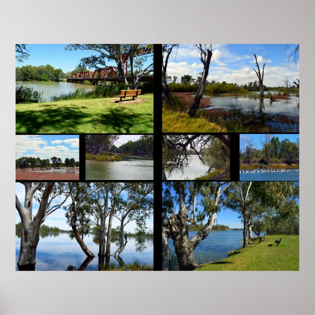 River Murray Australia Photo Collage, Poster (Framsidan)