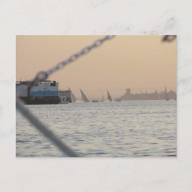 River Nile Sunset - vykort för Egypten (Framsida)