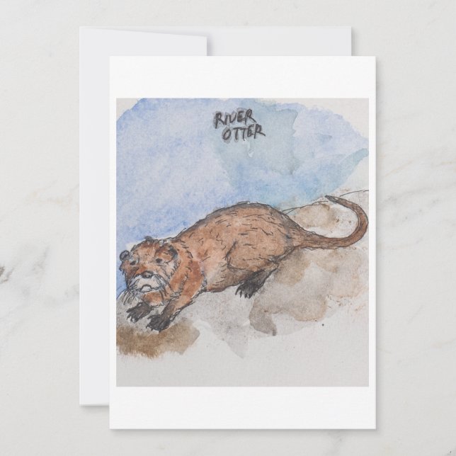 river Otter Greeting Card Julkort (Framsida)