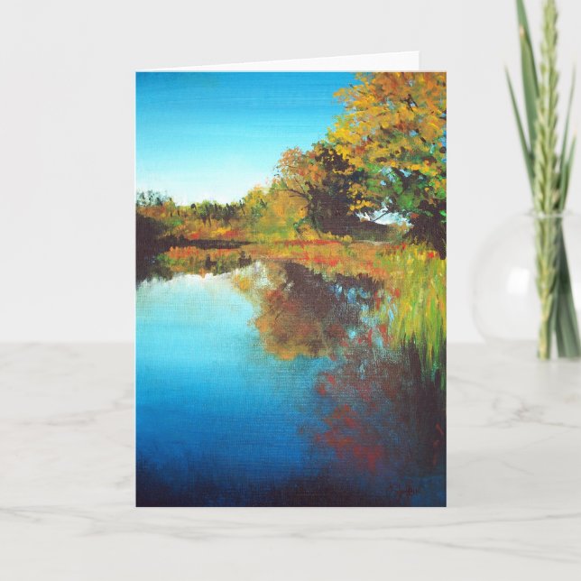 River Painting Art Blank Tack Kort (Framsida)