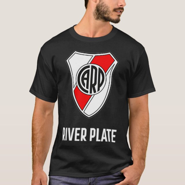 River Plate Argentina  River Shield  T Shirt (Framsida)