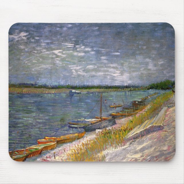 River & Rving Boats Van Gogh Fine Art Musmatta (Framsidan)