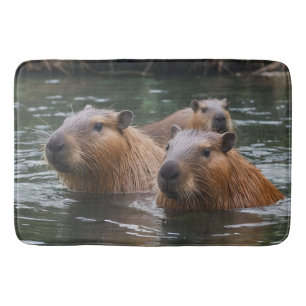 "River Serenity: Capybaras Swimming in Flow" Badrumsmatta