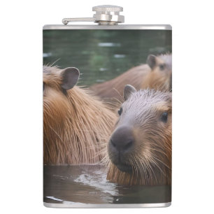 "River Serenity: Capybaras Swimming in Flow" Fickplunta