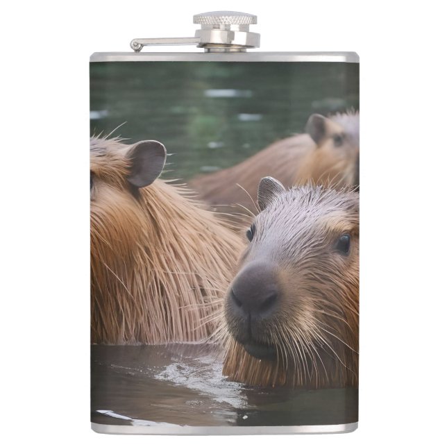 "River Serenity: Capybaras Swimming in Flow" Fickplunta (Framsidan)