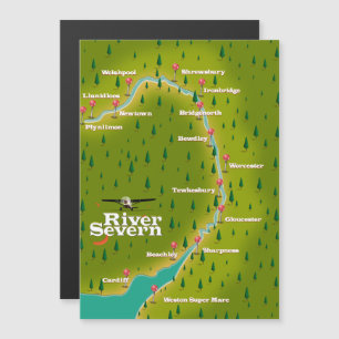 River Severn Wales England resekarta