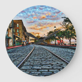 River Street, Savannah Clock Stor Klocka