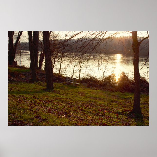 River Sunset Photo Poster (Framsidan)