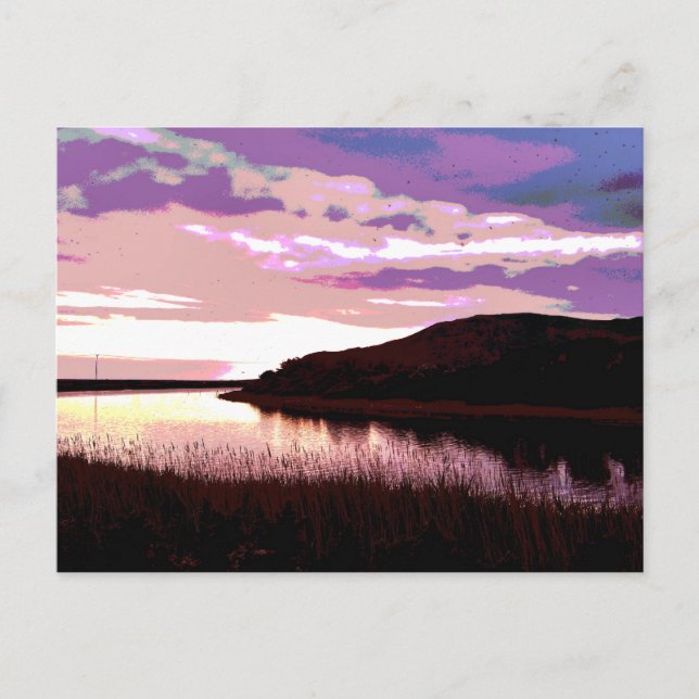 RIVER SUNSET VYKORT (Framsida)