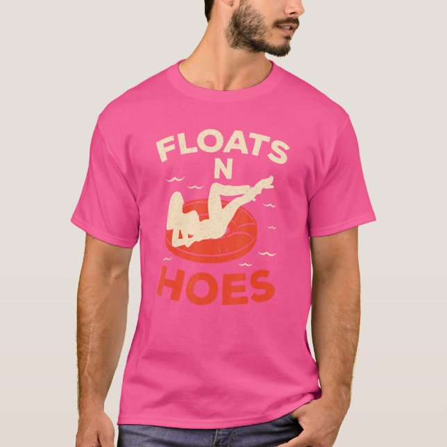 River Tubing Flyter och Hoes Vuxen Sommar Flyter T T Shirt (Framsida)