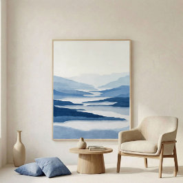 River Valley Abstract Wall Art Poster