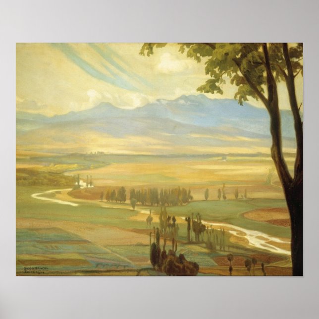 Riveras "Avila Morgon"-konst poster (Framsidan)