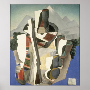 Riveras landskapskonst "Zapata-stil" poster