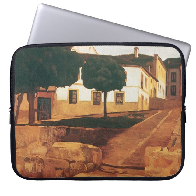 Riveras "Street in Avila" laptop sleeve (Framsidan)