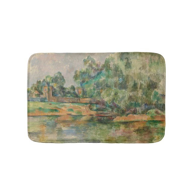 Riverbank av Paul Cezanne Bath Mat Badrumsmatta (Framsidan)