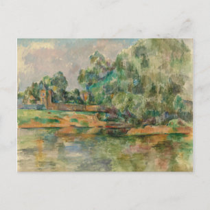Riverbank av Paul Cezanne Postcard Vykort