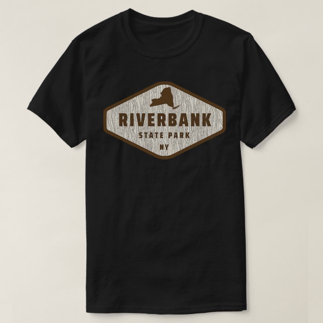 Riverbank State Park New York Träd Log Struktur Wo T Shirt (Design framsida)