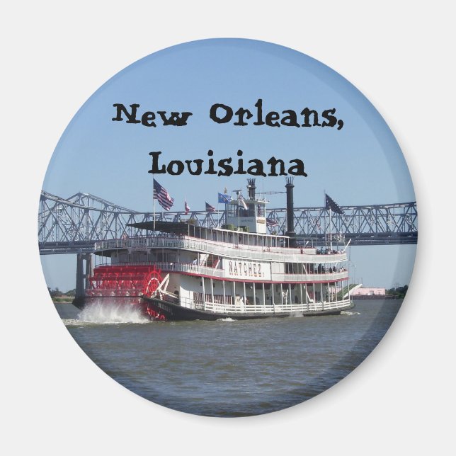 Riverboat i New Orleans Magnet (Framsidan)