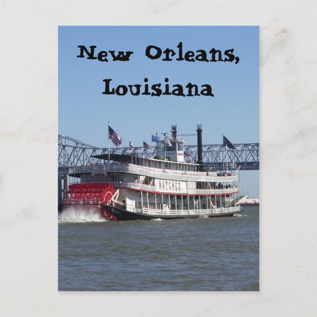 Riverboat i New Orleans Vykort (Framsida)