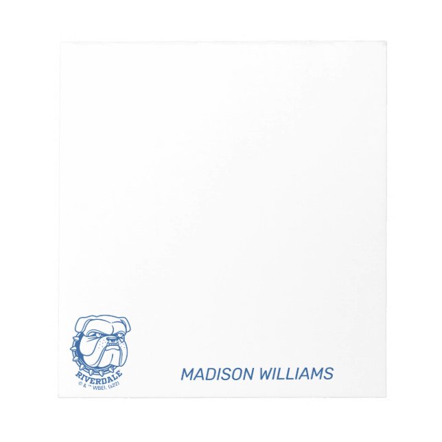 Riverdale Bulldog Head Anteckningsblock (Framsida)