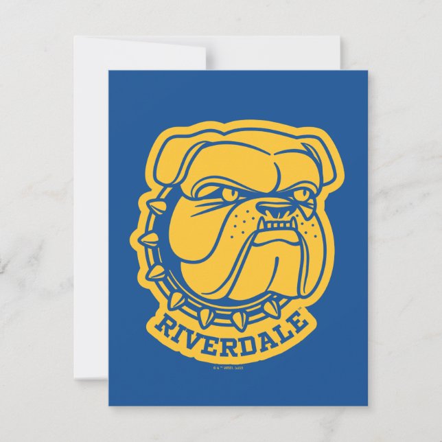 Riverdale Bulldog Head Anteckningskort (Framsida)