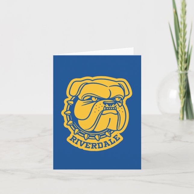 Riverdale Bulldog Head Anteckningskort (Framsida)