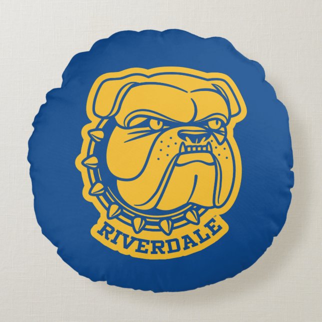 Riverdale Bulldog Head Rund Kudde (Framsidan)