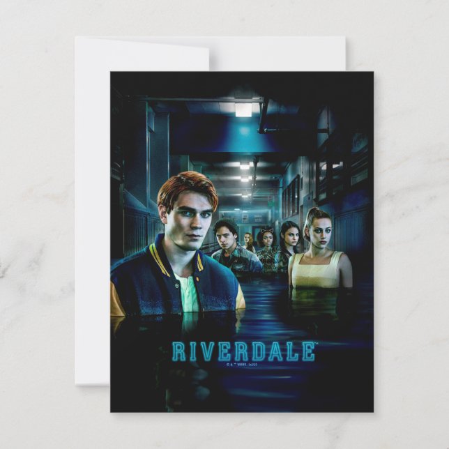 Riverdale Flooded Hallway Poster Anteckningskort (Framsida)