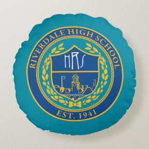 Riverdale High School Seal Rund Kudde