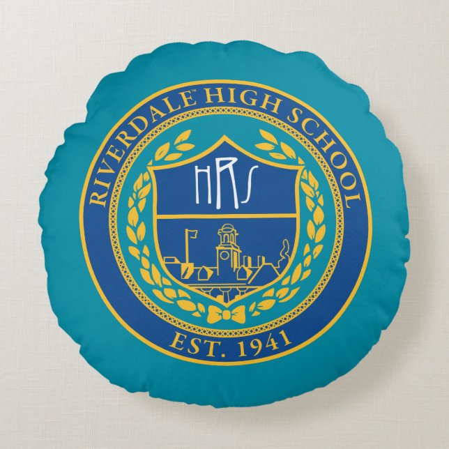 Riverdale High School Seal Rund Kudde (Framsidan)