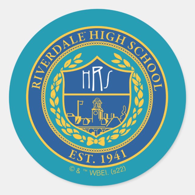 Riverdale High School Seal Runt Klistermärke (Framsida)