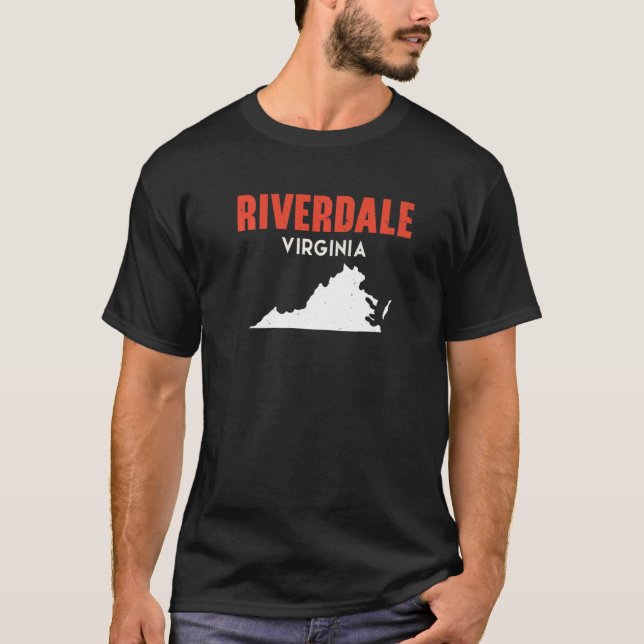 Riverdale Virginia USA State America Travel Virgin T Shirt (Framsida)