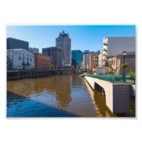 Riverfront från kilbourn street i milwaukee