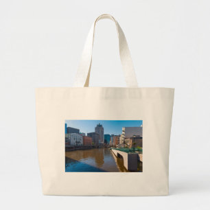 Riverfront från kilbourn street i milwaukee jumbo tygkasse