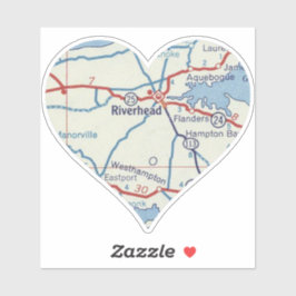 Riverhead NY Classic Karta Klistermärken