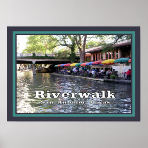 Riverpromenad, San Antonio, Texas Poster