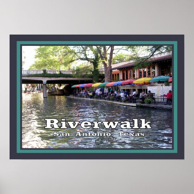 Riverpromenad, San Antonio, Texas Poster (Framsidan)